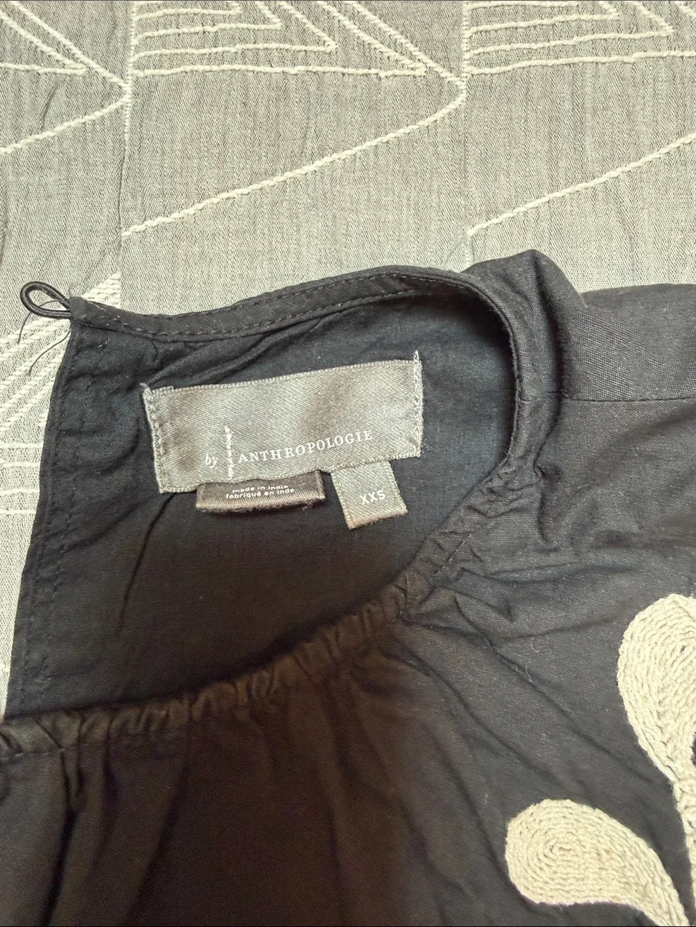 Anthropologie black cotton
